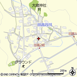 兵庫県西脇市黒田庄町田高611周辺の地図
