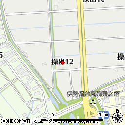 愛知県弥富市操出12丁目周辺の地図