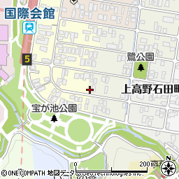 京都府京都市左京区上高野鷺町43周辺の地図