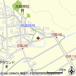 兵庫県西脇市黒田庄町田高589周辺の地図