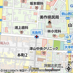 元魚町周辺の地図