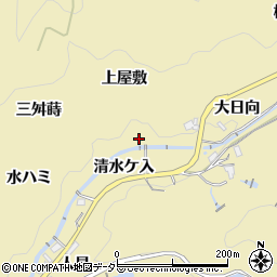 愛知県豊田市豊松町上屋敷周辺の地図
