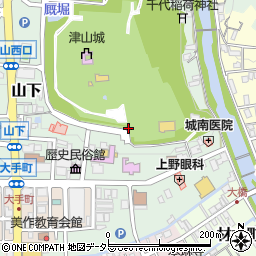 鶴山公園備中櫓管理室周辺の地図