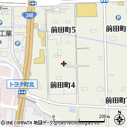 愛知県豊田市前田町周辺の地図