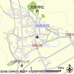 兵庫県西脇市黒田庄町田高608周辺の地図