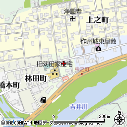 岡山県津山市勝間田町周辺の地図