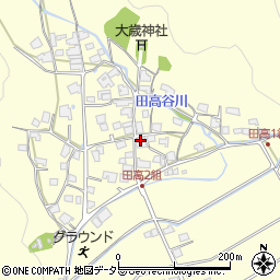 兵庫県西脇市黒田庄町田高610周辺の地図