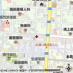 岡山県津山市細工町周辺の地図