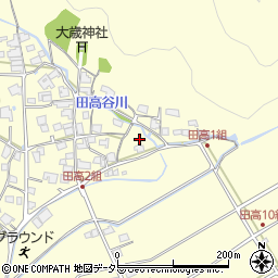 兵庫県西脇市黒田庄町田高586周辺の地図