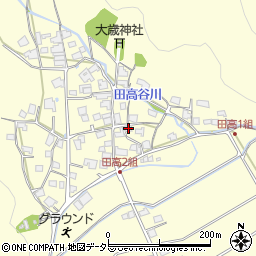 兵庫県西脇市黒田庄町田高606周辺の地図