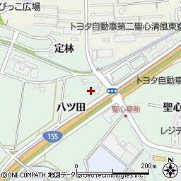 愛知県豊田市上丘町八ツ田9周辺の地図