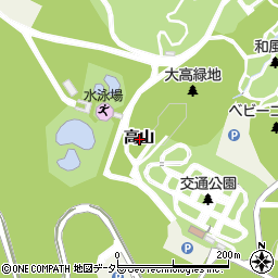 愛知県名古屋市緑区大高町高山周辺の地図