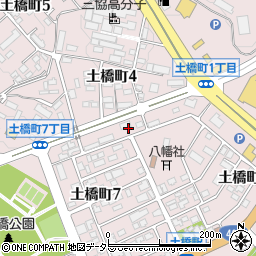 愛知県豊田市土橋町周辺の地図