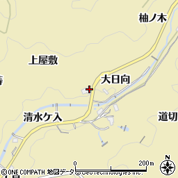 愛知県豊田市豊松町大日向周辺の地図