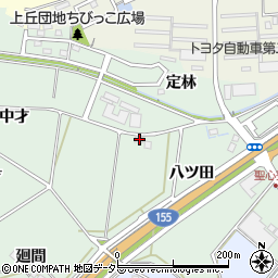 愛知県豊田市上丘町八ツ田30周辺の地図
