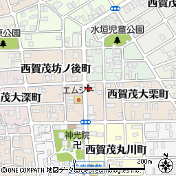 京都府京都市北区西賀茂大栗町17周辺の地図