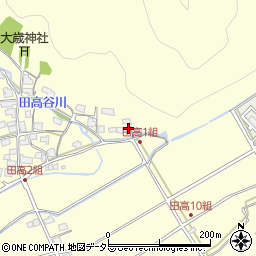 兵庫県西脇市黒田庄町田高508周辺の地図