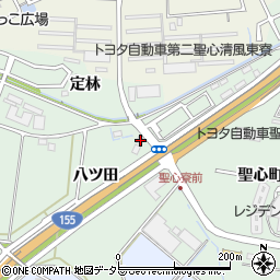 愛知県豊田市上丘町八ツ田1周辺の地図