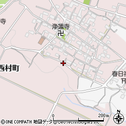 三重県四日市市西村町周辺の地図