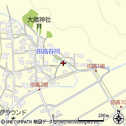 兵庫県西脇市黒田庄町田高584周辺の地図