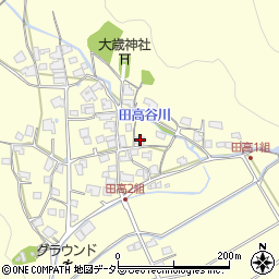 兵庫県西脇市黒田庄町田高569周辺の地図