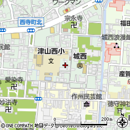 津山市立西幼稚園周辺の地図