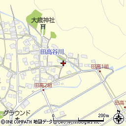 兵庫県西脇市黒田庄町田高576周辺の地図