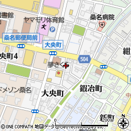 三重県桑名市大央町周辺の地図