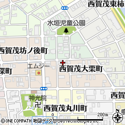 京都府京都市北区西賀茂大栗町21周辺の地図