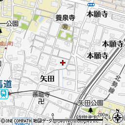 三重県桑名市矢田周辺の地図