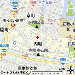 三重県桑名市内堀周辺の地図