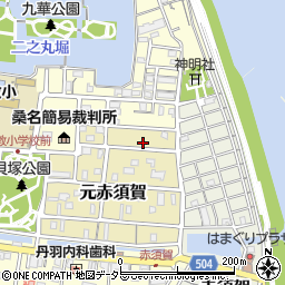 三重県桑名市元赤須賀20周辺の地図