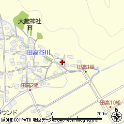 兵庫県西脇市黒田庄町田高523周辺の地図