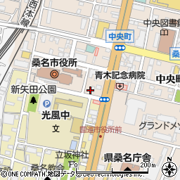 三重県桑名市中央町2丁目21周辺の地図