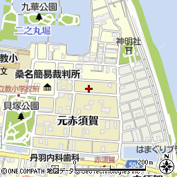 三重県桑名市元赤須賀17周辺の地図