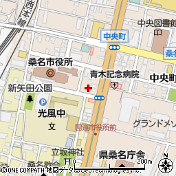 三重県桑名市中央町2丁目20周辺の地図