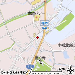 兵庫県神崎郡神河町粟賀町259-2周辺の地図