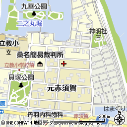 三重県桑名市元赤須賀13周辺の地図