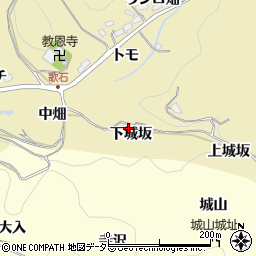 愛知県豊田市豊松町下城坂周辺の地図