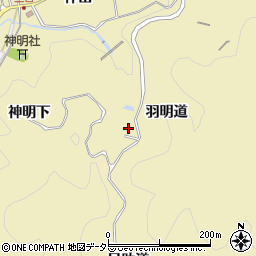 愛知県豊田市豊松町羽明道周辺の地図