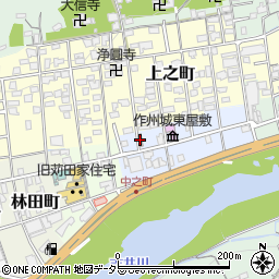 津山中之町郵便局周辺の地図