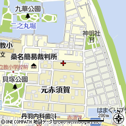 三重県桑名市元赤須賀16周辺の地図