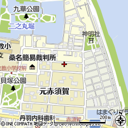 三重県桑名市元赤須賀18周辺の地図