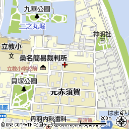 三重県桑名市元赤須賀10周辺の地図