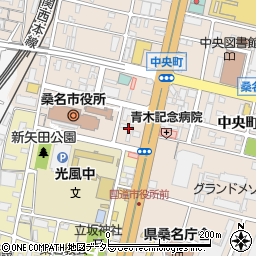 三重県桑名市中央町2丁目25周辺の地図