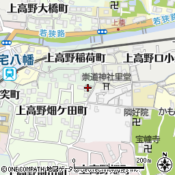 京都市左京区上高野畑ケ田町　テラスハウス周辺の地図