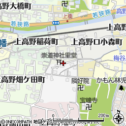 京都府京都市左京区上高野植ノ町42周辺の地図