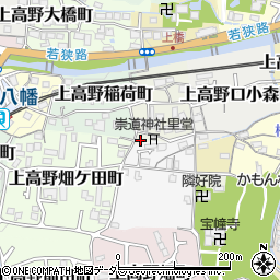 京都府京都市左京区上高野植ノ町11周辺の地図