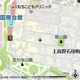 京都府京都市左京区上高野鷺町25周辺の地図