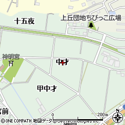 愛知県豊田市上丘町中才周辺の地図
